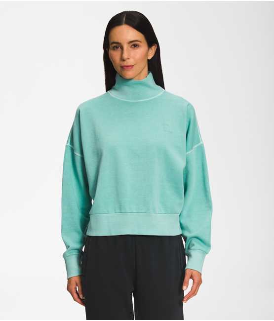 Women’s Garment Dye Mock-Neck Pullover