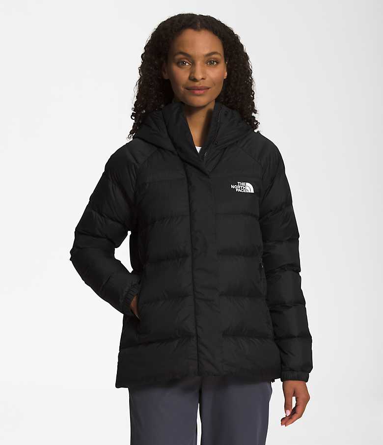 The North Face Hydrenalite Cropped Hooded Puffer Jacket In Black Lyst ...