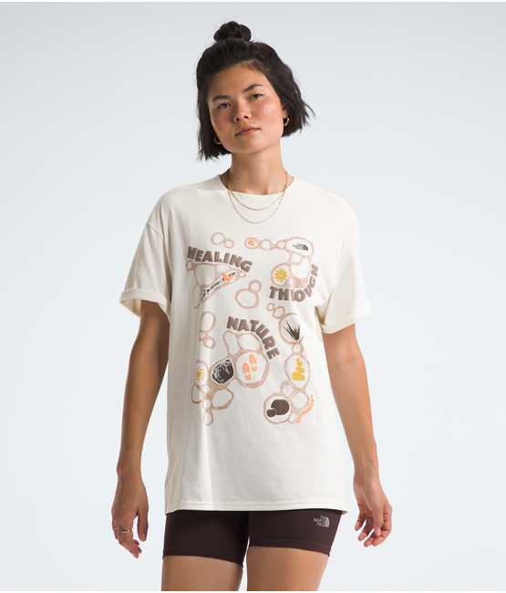 T-shirt surdimensionné à manches courtes Evolution pour femmes
