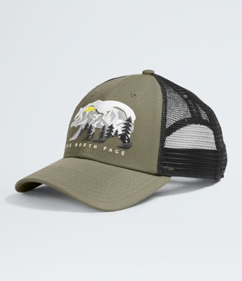 The North Face Mudder Trucker Hat: Forest olive/white/black
