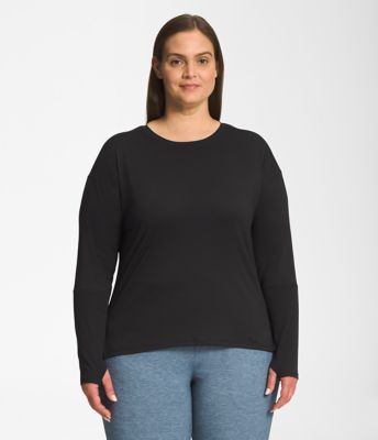 Black Long Sleeve Gym Top, Active