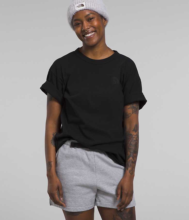 T-shirt à manches courtes Garment Dye à la coupe décontractée pour femme