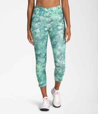 The North Face Big Girls Never Stop Leggings UPF Grey Leopard Size