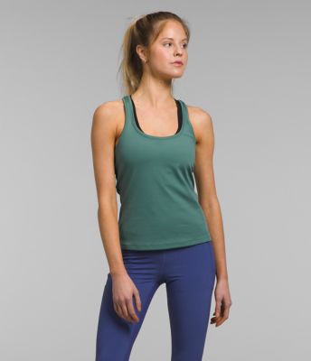 adidas Yoga Studio Wrapped Rib Tank Top - Green, Women's Yoga