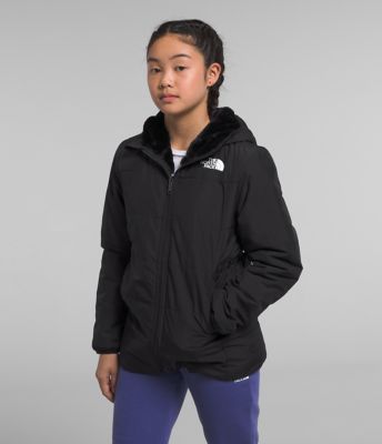 Girls' Reversible Sherpa Fleece Puffer Jacket