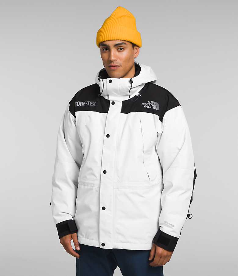 The North Face Men’s GTX Mountain Guide Insulated Waterproof Jacket (Size: Small): White / Silver Reflective
