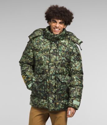Forest Camo Print Puffer Jacket