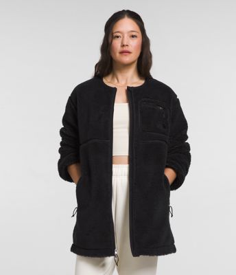 Women's Faux Leather Jacket Cropped Sherpa Fleece Winter Shearling Coat  Lapel Zip Up Outwear with Pockets (Black, S) at  Women's Coats Shop