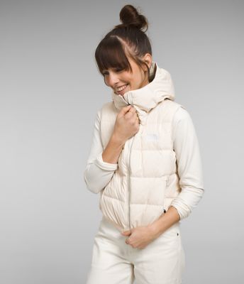 North face hotsell white puffer vest