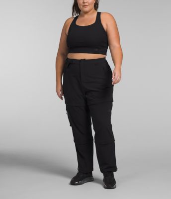 Plus Size Solid Zipper Fly Capri Pants With Pockets [53% OFF]
