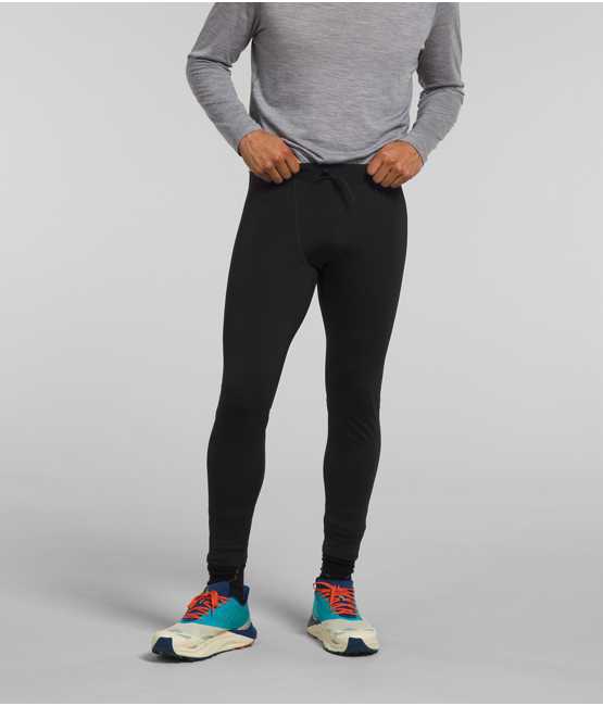 facefd Men Thermal Leggings Outdoor Body Warming Leggings Male Warmer  Underwear Elastic Simple Color Man Warm Pants Clothing Accessory Gray