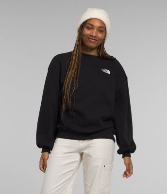 The North Face Heritage Patch Sweatshirt for Women in Pink Moss