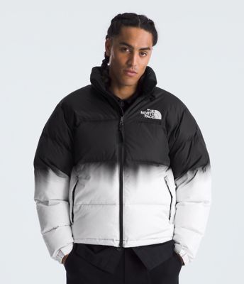 Mens The North Face Gotham 550-Down Warm Insulated Winter Jacket - Black /  White