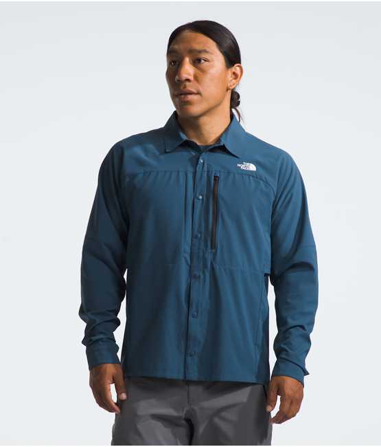 The North Face Long-Sleeve Hit Graphic T-Shirt - Men's Pine Needle / Misty Sage M