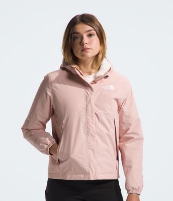 THE NORTH FACE Girls' Suave OSO Fleece Jacket, Meld Grey Stripe, X