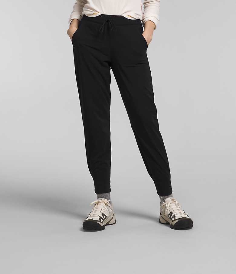 Women's Stretch Woven High-Rise Taper Pants - All In Motion™ Black XL