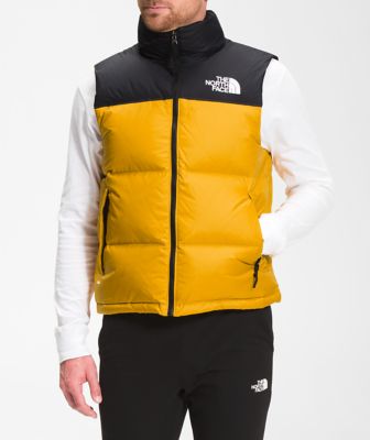 orange north face jacket puffer