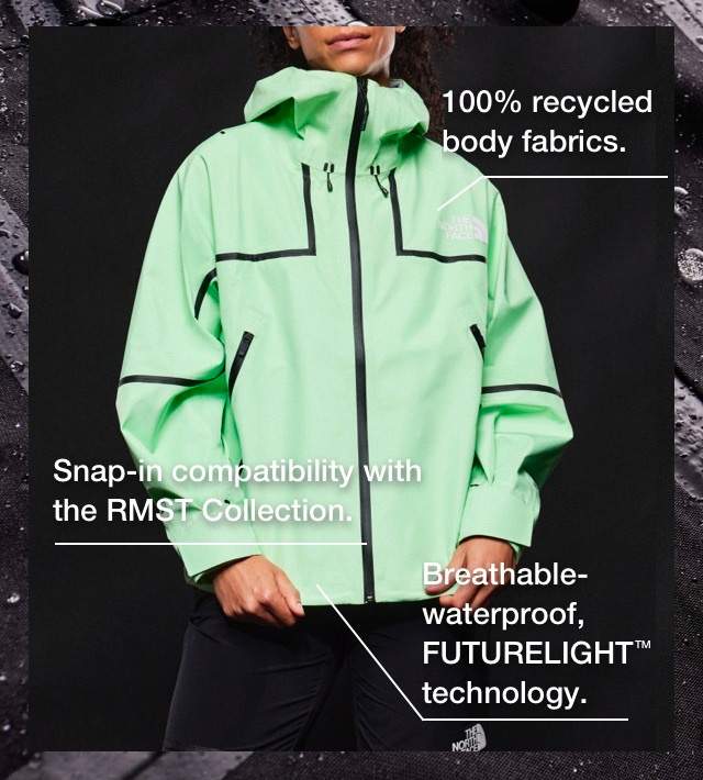 Model wearing The North Face Remastered Mountain Jacket in Patina Green.