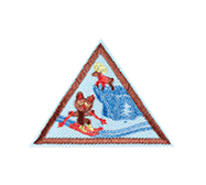 A Snow Adventure badge features an animal on skis making fresh tracks.