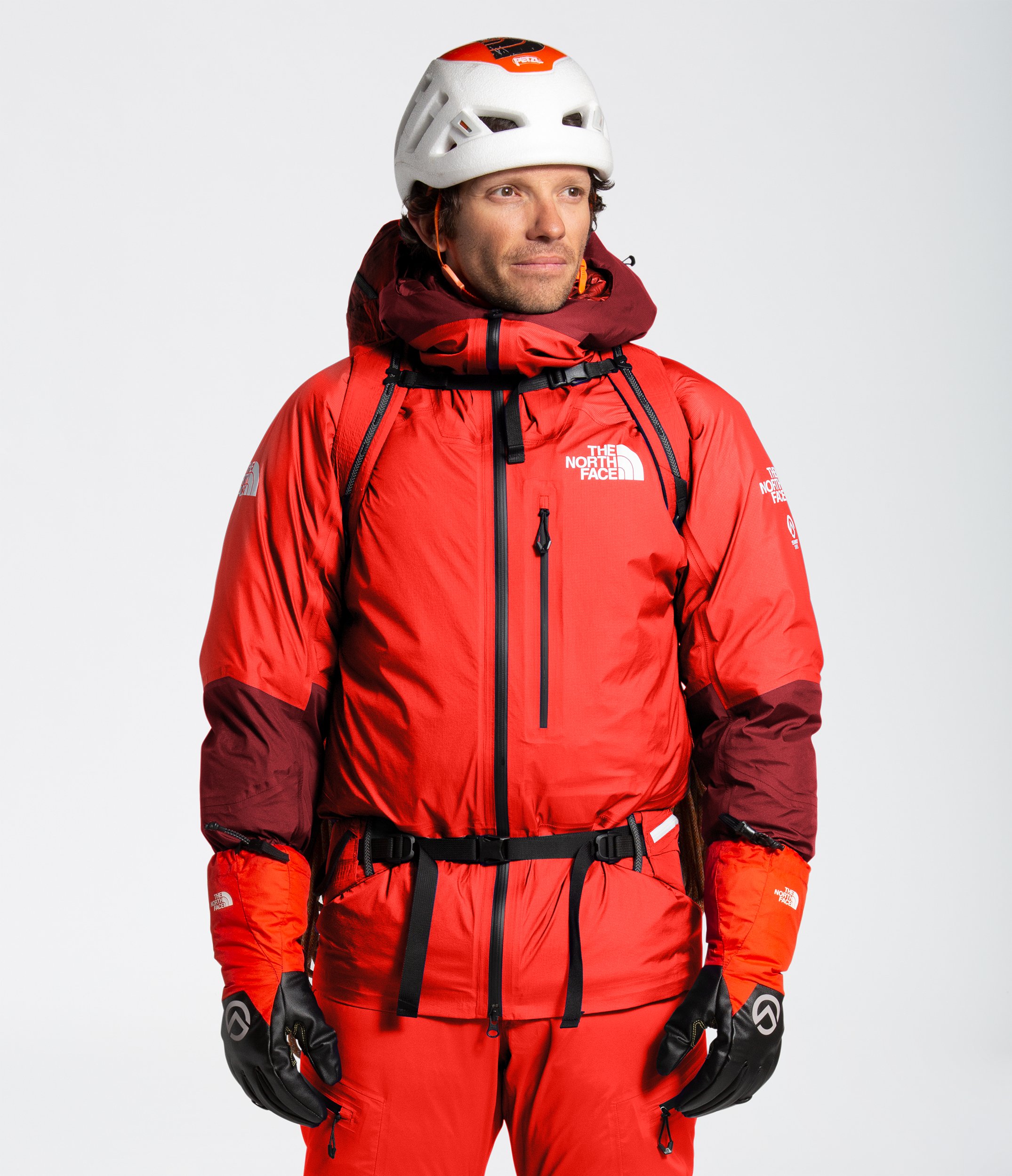 A front-facing full-body image image of the Summit Advanced Mountain Kit™ L5 FUTURELIGHT™ Jacket and L5 FUTURELIGHT™ Pant.
