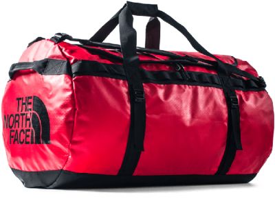north face red duffle bag