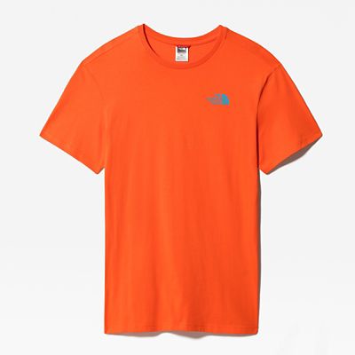 north face t shirt red