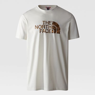 The North Face Easy Shirt Für Herren Gardenia White-coal Brown Water Distortion Print Größe XL Herren