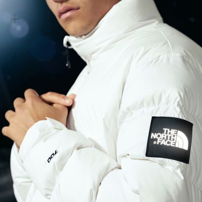 north face puffer white