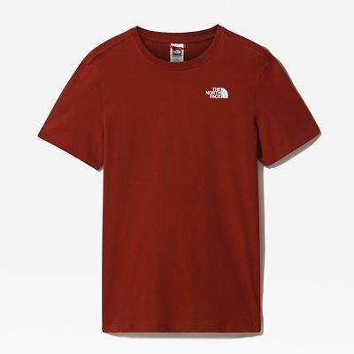 the north face t shirt red