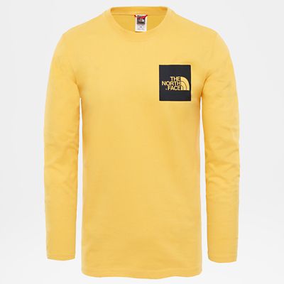 mens yellow north face t shirt