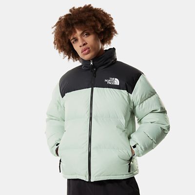 green north face puffer