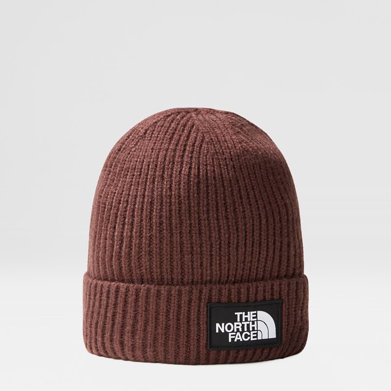 The North Face Tnf Logo Box Beanie Mit Umschlag Coal Brown 