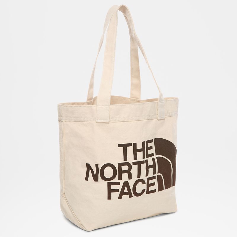 The North Face Cotton Tote Bag Weimaraner Brown Large Logo Print One