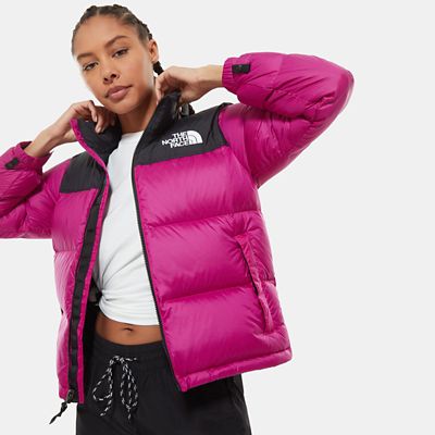 the north face womens 1996 retro nuptse jacket in pink