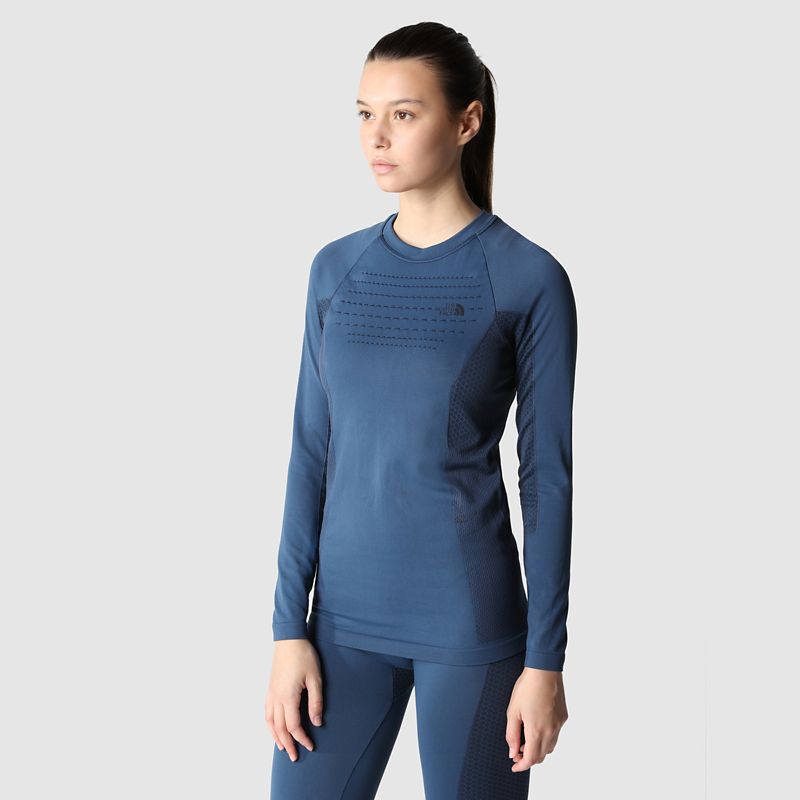 The North Face Sport Langarm-shirt Für Damen Blue Wing Teal-tnf Black 