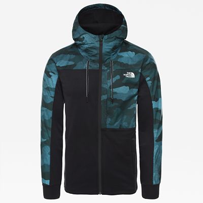 the north face train n logo full zip hooded jacket