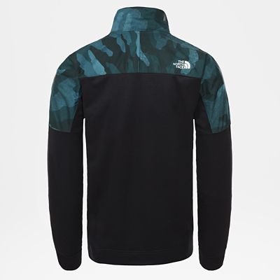 the north face train logo quarter zip pullover hoodie