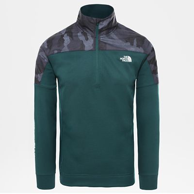 the north face train logo quarter zip pullover hoodie