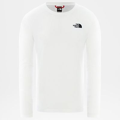 north face long sleeve red box tee