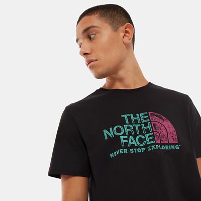 t shirt north face never stop exploring
