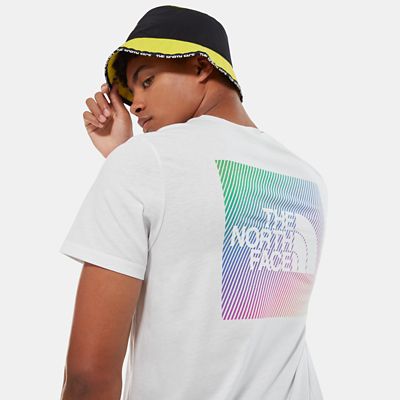 the north face rainbow box logo long sleeve tee