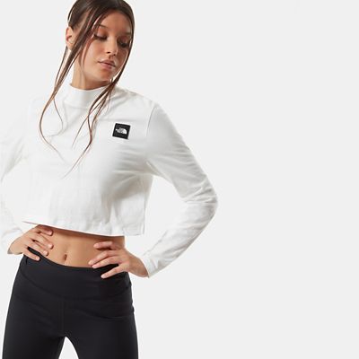 white long sleeve north face top