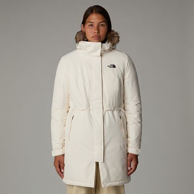 The North Face Women&#39;s Recycled Zaneck Parka White Dune Size XL