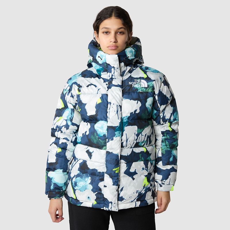 The North Face Women's Himalayan Down Parka Summit Navy Abstract Floral Print
