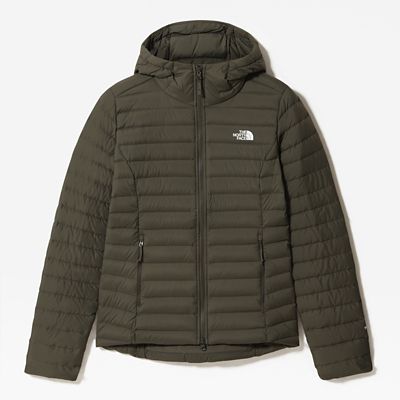 north face women's stretch down hoodie