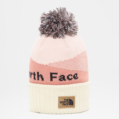 the north face pink beanie