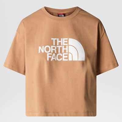 The North Face Easy Kurzgeschnittenes T-shirt Für Damen Almond Butter-gardenia White Größe S Damen
