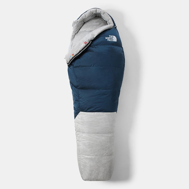 The North Face Blue Kazoo Eco Sleeping Bag Banff Blue-tin Grey- Regular Right