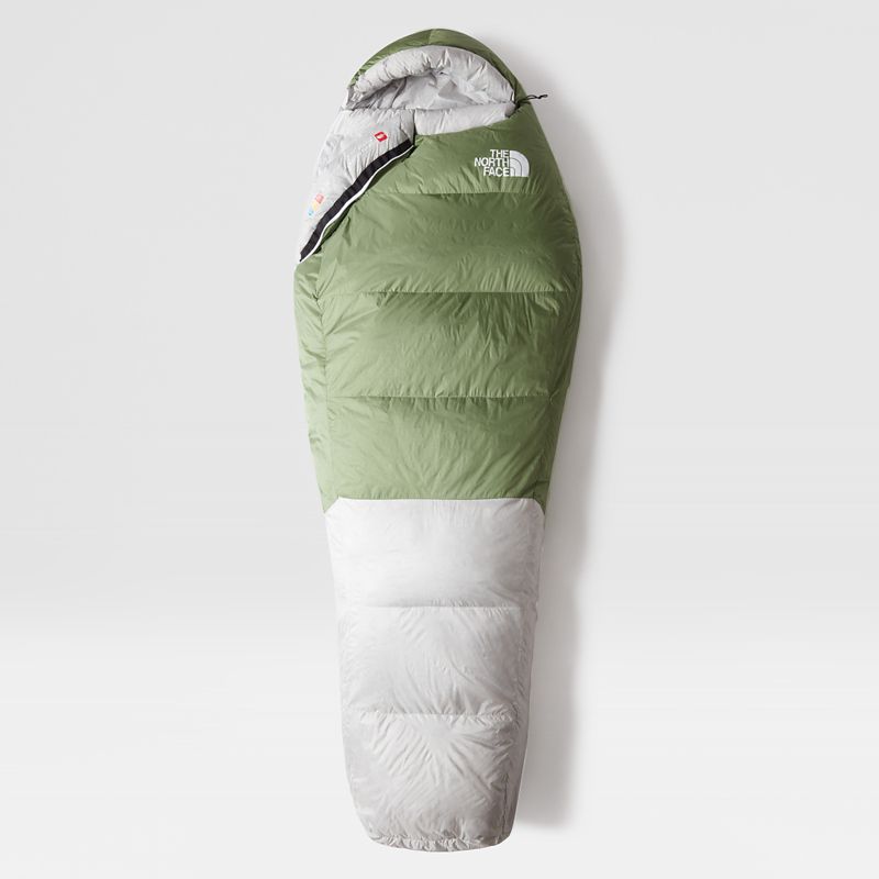 The North Face Green Kazoo Sleeping Bag Forest Shade-tin Grey- Regular Right