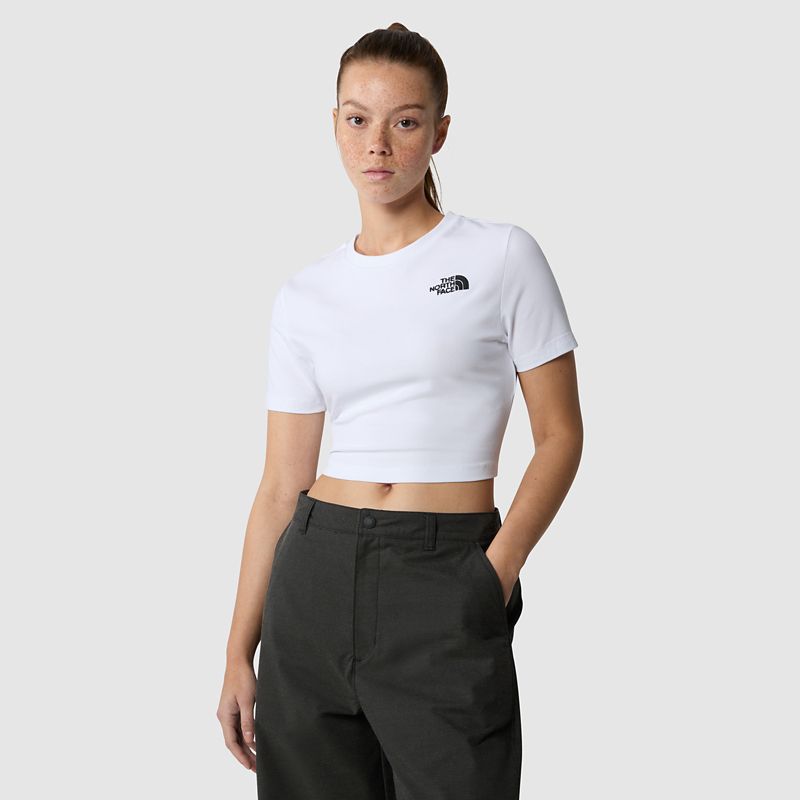 The North Face Kurzgeschnittenes T-shirt Für Damen Tnf White 